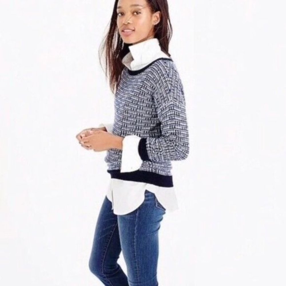 J. Crew ~ Metallic tweed sweater